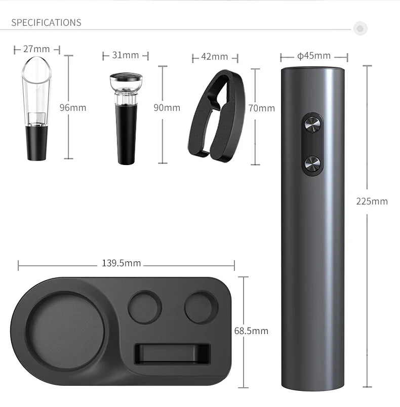 Electric Wine Bottle Opener Set